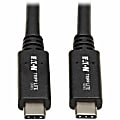 Tripp Lite USB C Cable USB 3.1 Gen 2, 5A Rating 10Gbps M/M USB Type C Thunderbolt 3 20in - First End: 1x Type C Male USB - U42020NG25A 1 thumbnail image