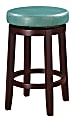 Linon Alice Backless Faux Leather Swivel Counter Stool, Teal/Brown 1 thumbnail image