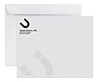 Gummed Seal, White Wove Open Side Catalog Mailing Envelopes, Black Ink, Custom 10" x 13", Box Of 500