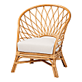 bali & pari Emmeline Rattan Accent Chair, White/Honey 1 thumbnail image