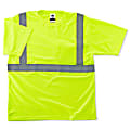 Ergodyne GloWear 8289 Type R Class 2 T-Shirt, X-Small, Lime