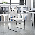 Flash Furniture Sled-Base Stacking Chair With Handle And Air-Vent Back, White/Black 1 thumbnail image