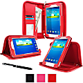 roocase Executive Carrying Case (Portfolio) for 7" Tablet, ID Card, Business Card, Stylus, Pen - Red