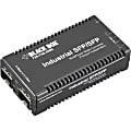 Black Box MultiPower Miniature Media Converter, SFP-to-SFP Mode Converter - 1000Base-X - 2 x Expansion Slots - SFP - 2 x SFP Slots - Desktop, Rail-mountable, Wall Mountable - TAA Compliant 1 thumbnail image