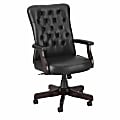 Bush Business Furniture Arden Lane Bonded Leather High-Back Tufted Office Chair With Arms, Black, Standard Delivery 1 thumbnail image