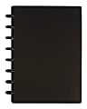 TUL® Discbound Notebook With Poly Cover, Junior Size, Narrow Ruled, 60 Sheets, Black