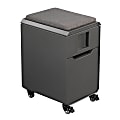 Vari Locker Seat 16"D Vertical 1-Drawer Mobile Storage Cabinet, Metal, Gray, Standard Delivery