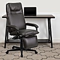 Flash Furniture Ergonomic LeatherSoft™ Faux Leather High-Back Reclining Swivel Chair, Brown/Black 1 thumbnail image