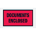 Tape Logic® Preprinted Packing List Envelopes, Documents Enclosed, 5 1/2" x 10", Red, Case Of 1,000
