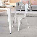 Flash Furniture Commercial Stackable Chair, White