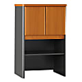 Bush Business Furniture Office Advantage Hutch 24"W, Natural Cherry/Slate, Premium Installation