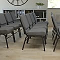 Flash Furniture HERCULES Series 21''W Church Chair w/ Book Rack, Gray/Silver Vein 1 thumbnail image