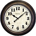 Westclox Wall Clock - Analog - Quartz - Parchment Main Dial - Brown - Classic Style - Antique Finish