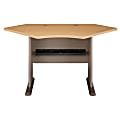 Bush Business Furniture Office Advantage Corner Desk 42"W, Light Oak/Sage, Premium Installation