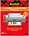 Scotch™ Thermal Laminating Pouches TP3854-150, 8-9/10" x 11-2/5", Clear, Pack Of 150 Laminating Sheets