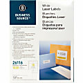 Business Source Bright White Premium-quality Shipping Labels - 2" Width x 4" Length - Permanent Adhesive - Rectangle - Laser, Inkjet - White - 10 / Sheet - 100 Total Sheets - 1000 / Pack - Lignin-free, Jam-free