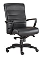 Mammoth Office Products Ergonomic Bonded Leather Mid-Back Executive Chair, Black