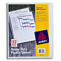 Avery® Heavy Duty Plastic Document Sleeves, 8 1/2" x 11", Holds Up To 25 Sheets, Clear, Pack Of 12 1 thumbnail image
