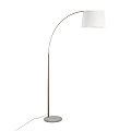 Lumisource March Floor Lamp, 74"H, White Shade/White Marble/Nickel Base 1 thumbnail image