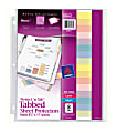Avery® Protect 'n Tab™ Tabbed Sheet Protector Dividers, 8-1/2" x 11", Clear, 8-Tab Set 1 thumbnail image