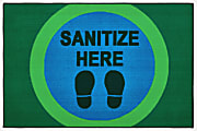 Carpets for Kids® KID$Value Rugs™ Sanitize Here Dot Activity Rug, 3' x 4 1/2' , Blue 1 thumbnail image