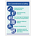 ComplyRight™ Corona Virus And Health Safety Poster, Our Commitment To Safety, English, 10" x 14" 1 thumbnail image