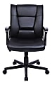 Realspace® Rezzi Vegan Leather Mid-Back Manager Office Chair, Black