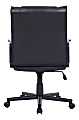 Realspace® Rezzi Vegan Leather Mid-Back Manager Office Chair, Black
