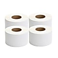 TSC Thermal Transfer Labels, Rectangular, 4" x 1", White, 5,500 Labels Per Roll, Pack Of 4 Rolls 1 thumbnail image