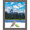 Amanti Art Picture Frame, 25" x 31", Matted For 22" x 28", Rustic Plank Gray Narrow