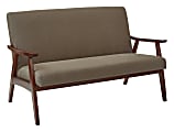 Ave Six Work Smart™ Davis Loveseat, Klein Otter/Medium Espresso