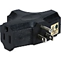 QVS Space-Saver Grounded Power Outlet Splitter - Power strip - AC 125 V - 1875 Watt - input: power - output connectors: 3 - black (pack of 4) 1 thumbnail image