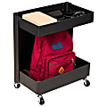 Mind Reader 2-Tier Under Desk Rolling Cart, 23-1/2"H x 20"W x 12"D, Black 1 thumbnail image