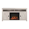 Ameriwood™ Home Farmington Electric Fireplace TV Console For 60" TVs, Ivory 1 thumbnail image