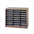 Safco® Value Sorter® Steel Corrugated Literature Organizer, 24 Compartments, Medium Oak 1 thumbnail image