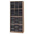 Safco® Value Sorter® Steel Corrugated Literature Organizer, 72 Compartments, Medium Oak 1 thumbnail image