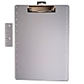 Officemate Plastic Clipboard With Ruler, 8 1/2" x 11", Transparent