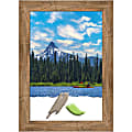 Amanti Art Owl Brown Wood Picture Frame, 26" x 36", Matted For 20" x 30"