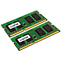 Crucial 8GB (2 x 4 GB) DDR3 SDRAM Memory Module - For Notebook, Desktop PC - 8 GB (2 x 4GB) - DDR3-1333/PC3-10600 DDR3 SDRAM - 1333 MHz - CL9 - 1.35 V - Non-ECC - Unbuffered - 204-pin - SoDIMM - Lifetime Warranty 1 thumbnail image