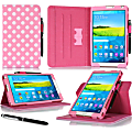 rOOCASE Dual View Folio Case for Samsung Galaxy Tab Pro 8.4, Polkadot Pink