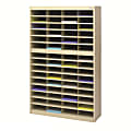 Safco® E-Z Stor® Steel Literature Organizer, 60 Compartments, 60"H, Tropic Sand