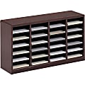 Safco® E-Z Stor® Wood Literature Organizer, 24 Compartments, 23"H, Mahogany