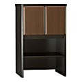 Bush Business Furniture Office Advantage Hutch 24"W, Sienna Walnut/Bronze, Standard Delivery