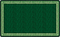 Flagship Carpets Double-Border Rectangular Rug, 90" x 144", Clover Green