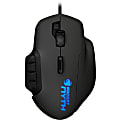Roccat Nyth - Modular MMO Gaming Mouse - Laser - Cable - Black, Blue - USB 2.0 - 12000 dpi - 12 Button(s) - Right-handed Only 1 thumbnail image