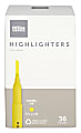 Office Depot® Brand 100% Recycled Pen-Style Highlighters, Chisel Tip, Fluorescent Yellow, Pack Of 36