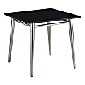 Office Star Brooklyn Square End Table, 20-1/4”H x 22”W x 22”D, Black/Brushed Nickel 1 thumbnail image