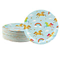 Disposable Plates - 80-Count Paper Plates, Rainbow Unicorn Party Supplies For Appetizer, Lunch, Dinner, And Dessert, Kids Birthdays, 9 X 9 Inches