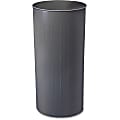 Safco 20-gallon Steel Round Wastebasket - 20 gal Capacity - Round - 29.3" Height x 16" Depth x 15.8" Diameter - Steel - Charcoal - 1 Each