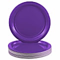 JAM PAPER Round Paper Party Plates, Medium, 9 Inch, Purple, 50/pack 1 thumbnail image